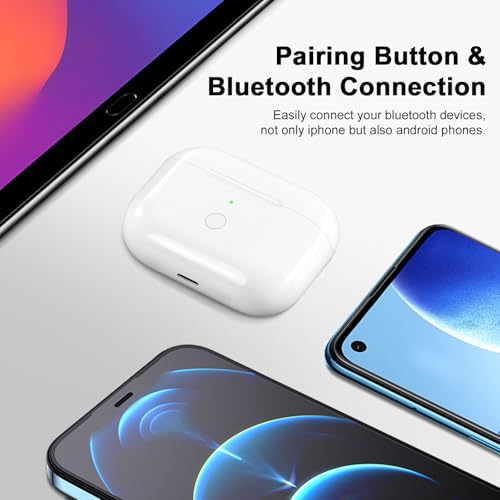 Image of Wireless Charging Case Replacement Compatible with AirPod Pro 3rd Generation,Air Pod Pro 3 Charger Case with Bluetooth Pairing Function, with USB-C Charging