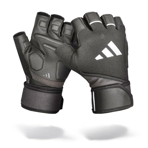 Adidas Wrist Wrap   Guantes de Entrenamiento con Doble Soporte para la muñeca, Talla S