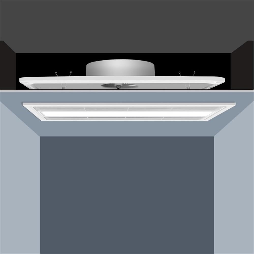 Ventilador Extractor de aire 2 en 1 for cocina, baño, luz LED, techo, universal, ultrafino, 9 cm, iluminación y ventilación. Cuarto de baño