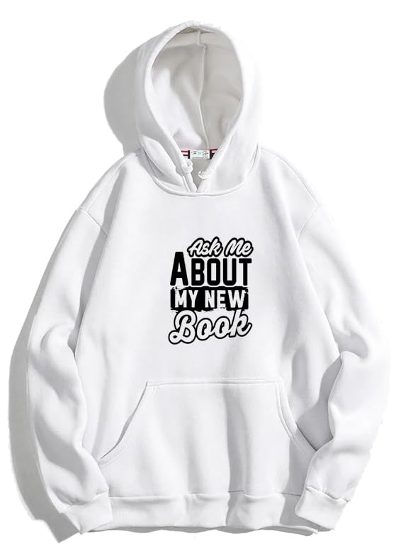 Image of The SV Style Random Print Graphic Print Pullover Hoodie, Black, Long Sleeve with Kangaroo Pocket 320 GSM Fleece Inside