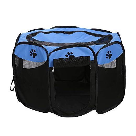 Decdeal Parque para perro, impermeable, plegable, portátil, parque para animales de compañía al aire libre, Oxford Ejercicio, tienda de campaña para perros y gatos