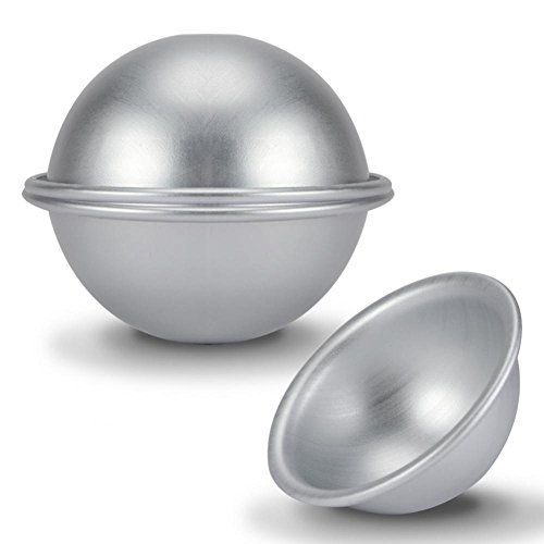 Zerodis. 9cm/3.62 inch Aluminum Semicircle Cake Pan Mold Hemisphere Dessert Pudding Baking Mould Wedding Cake Toppers