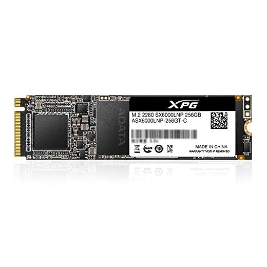 ADATA XPG SX6000Lite 256GB M.2 Interne Solid State Drive SSD-Festplatte, schwarz