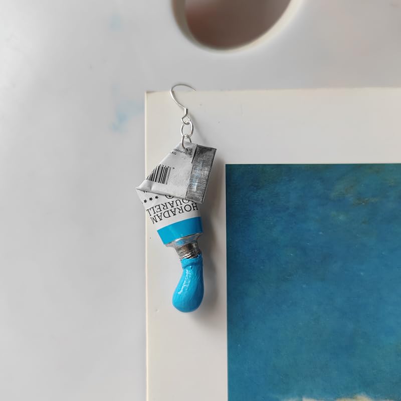 Artist Earrings,Made of real paint Tube,Unique Paint Palette Dangle Earrings for Women Artist Gift,Painter Teacher Art Gifts
