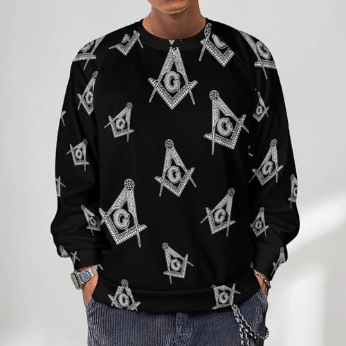 Freemasonry Sign Men's Crewneck Sweatshirt Pullover Long Sleeve Casual Tops2
