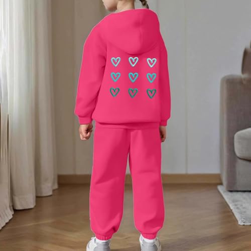 Pull chaud enfant et pantalon de jogging rose ensemble robuste pour fille et garçon - 7