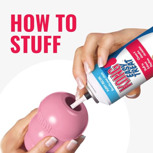 Keyoung Kong - Welpenspielzeug aus Naturkautschuk, zum Kauen, Jagen und Apportieren - für kleine Welpen - Rosa