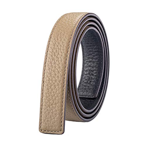 Vatee's Women's Reversible Real Leather Replacement Belt Strap without Buckle 1