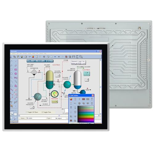 Image of 17-Inch Industrial Touch Screen Monitor, Ratio 4:3 Embedded PCAP Touchscreen Monitors | 10-Point Touch | No Drive, Plug and Play | IP65 Front | HD-MI VGA USB Port
