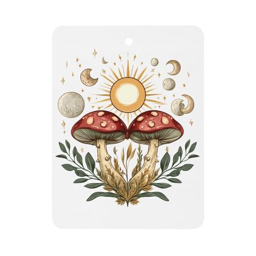 Mushroom Car Air Freshener Hanging Aromatherapy Tablets for Car Accessories Square