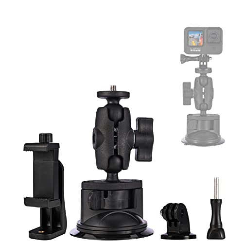 VKESEN Support à ventouse pour pare-brise et fenêtre de voiture, compatible avec GoPro, DJI, Insta360, Akaso et la plupart des caméras d'action Cover