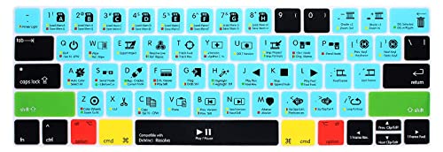 HRH Davinci Resolve Shortcuts Hotkey Silicone Keyboard Cover...