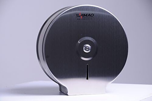 Shimao Stainless Steel 9" Jumbo Toilet Paper Dispenser, Single Fold, Satin Brush, Surface Mounted