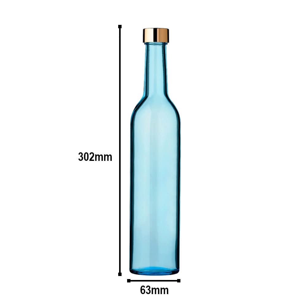 Amazon｜ガラス瓶 ワインボトル スリム 500ml アクア ブルー 3本セット