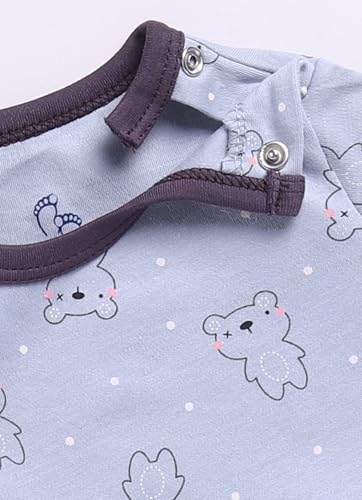 Image of BABYGO Baby Half Sleeve Rompers 100% Cotton for New Born Baby|Daily Suits for Baby Boys & Girls| 0-3M| 3-6M|6-9M|Onesies| Infant Clothes | Pack of 1
