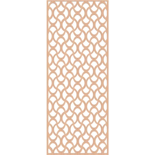 Image of Resort Decorative Pierced Fretwork Wood Wall Panels, 33 3 /8 inchW x 84 3 /8 inchH x 3 /8 inchT, Alder