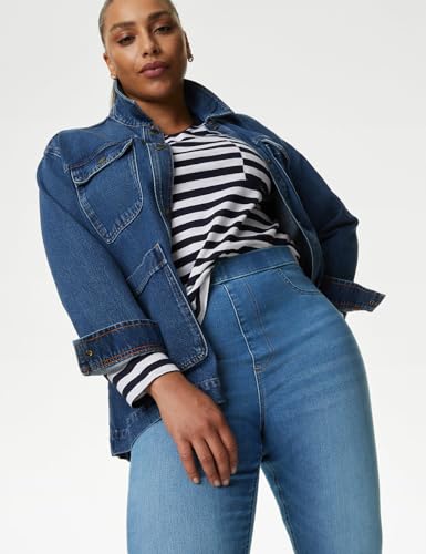 Image of Marks & Spencer Womens Light Wash High Rise Skinny Fit Jegging