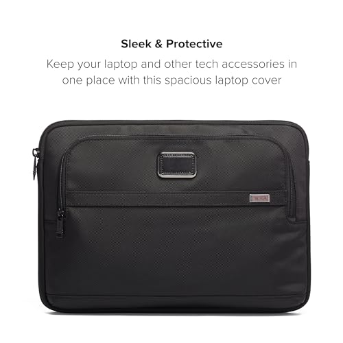 Image of TUMI - Alpha Laptop Cover - Protective Computer Case for Business & Travel - Durable Computer Sleeve - Large, Fits Up to 15 inch Laptop, Black