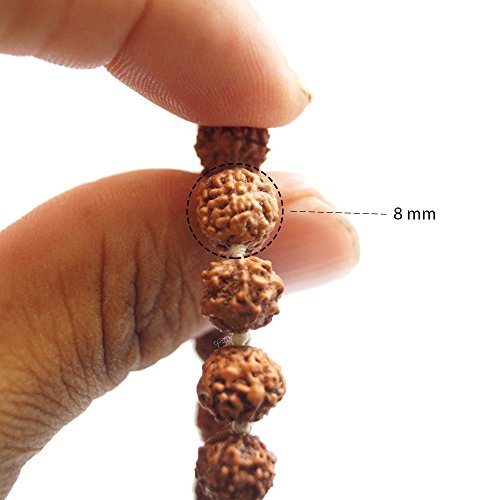 Rudraksha Japa Mala 8 Mm| Authentic Indian 108 Beads | Hand-Picked | Rosary For Chanting - Set Of Two Only By Ikshvaku #TOP2