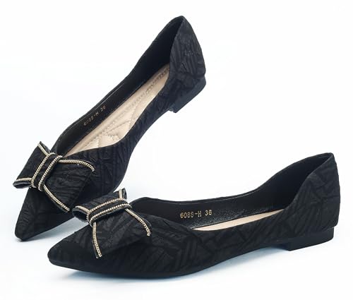 Flats for Womens Pointed Toe Ballet Flats, Bowknot Ballet Flats, Comfort Pointed Toe Dress Shoes
