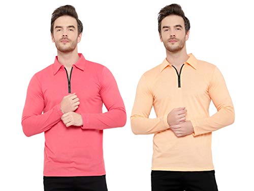 Image of Men's Full Sleeve Zip Collared Neck Pack of 2