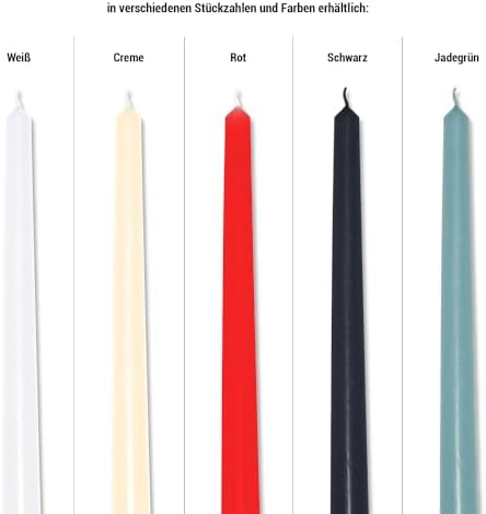 Pajoma stick candles, white, 50 pieces, height 25 cm, burning time about 7 hours