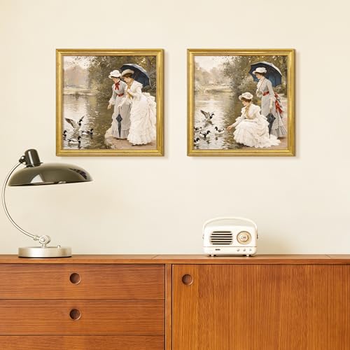 Image of upsimples 12x12 Picture Frame, Vintage Frames Decor, 1Pack Gold