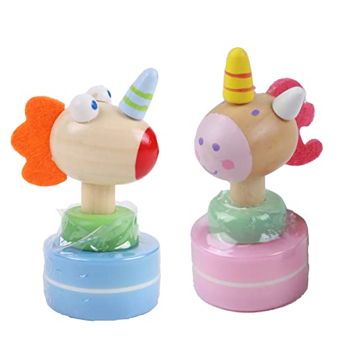 PLANETE BOIS Tampons Encreur-030174-7 cm-Bois-Ecole-Modèle Aléatoire-À Partir de 3 Ans, 030174, Multicolore Cover