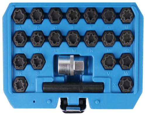 BRILLIANT TOOLS BT691360 Felgenschloss-Sortiment | für Audi22-tlg. [Powered by KS Tools]