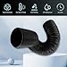 yorpyep Air Intake Pipe, Retractable Flexible Air Guide Hose, High Temperature Resistant Modified Intake System Accessories, for Most Cars Trucks (Black #63 mm)