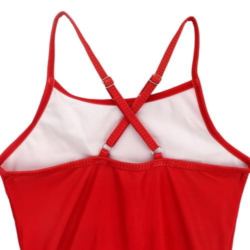 Image of Girls Swimsuit One Piece Bathing Suit with Adjustable Straps Quick Dry Beach Swimming Suits Swimwear 4-10 Years
