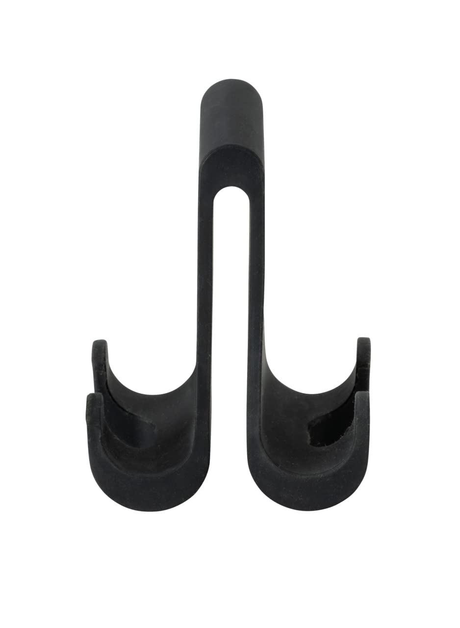 WENKO Double shower hook Verna Duo, wall hooks made of silicone for shower cabins with a wall thickness of up to 10 mm - Image 3