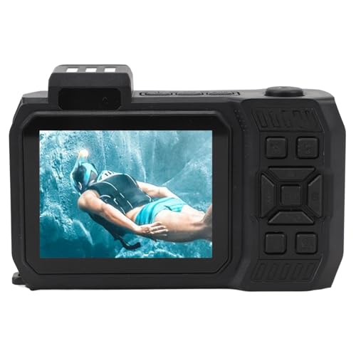 CHICIRIS Cámara digital a prueba de agua con sensor de 65 MP, cámara a prueba de agua de 33 pies con enfoque automático inteligente para buceo, cable USB incluido (naranja)