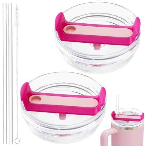 Couvercle pour Stanley 1200 ml idéal au bureau ou sport avec paille rose