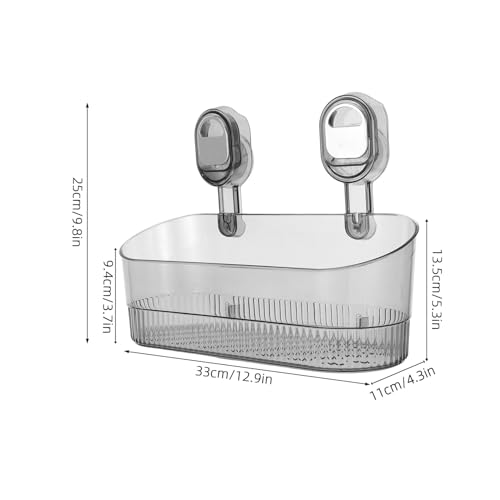 Étagère d'angle salle de bain plastique à ventouses sans perçage