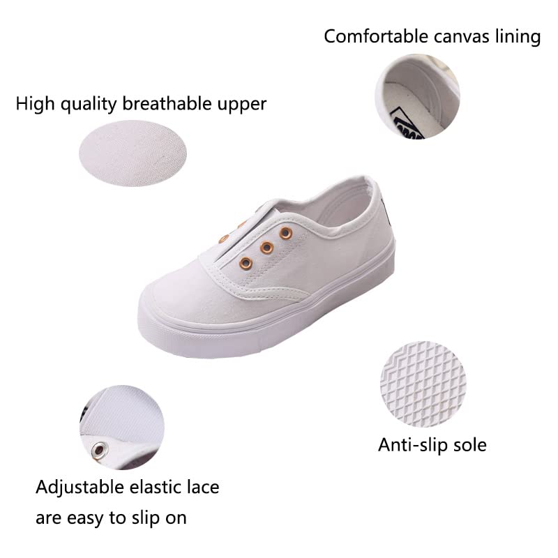 Unisex-Child Toddler Canvas Sneakers for Boys and Girls Slip on,- Casual or Formal Casual or Formal – (Yellow, Little_Kid, Size 2-3 yrs)2