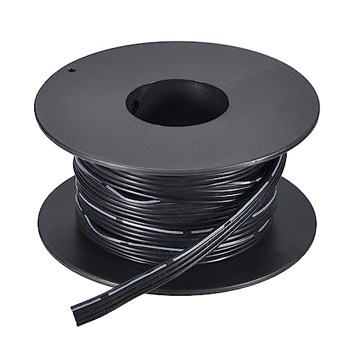 MECCANIXITY 28AWG Ribbon Cable Silicone Wire 4Pin 28 Gauge Ribbon Wire Flat Silicone Cable 6m/20ft Black Stranded Tinned Copper Wire