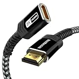 BlueRigger HDMI延長ケーブル (1.5フィート、8K 60Hz、編組HDMIエクステンダー、48Gbps 超高速、HDMI2.1) - TV Stick、Xbox Series X、Roku、PS5、Apple TV、HDTV、ノートパソコン、Nintendo Switchに対応