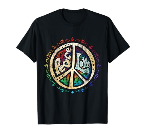 Signo psicodélico retro de la paz, hip Funky Radical Camiseta