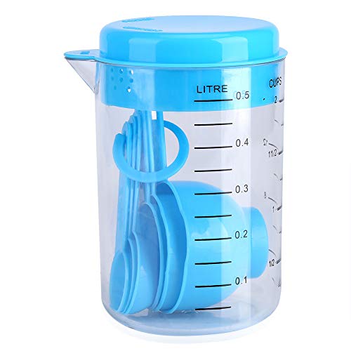 7-Piece Kitchen Measuring Tool Plastic Measuring Cup Measuring Spoon With Scale Scale Set Plastic Measuring Cup Set Kitchen Tool