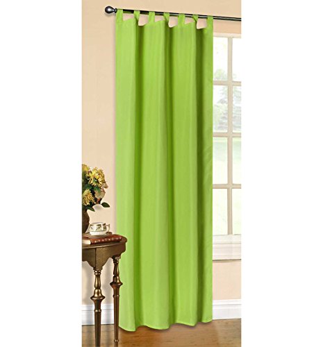 Gardinenbox Tenda Opaca, Tinta Unita, con Passanti, Realizzata in Raso e Microfibra, cod. prod. 20400, Verde Mela, 175 x 140 cm