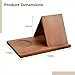Book Rest Owl Carving Wooden with Triangular Nook, 27 X 18 X 15 Cm Book Holder Vertical, for Phones Tablets Books and Desktop Ideal Organization with Cupholder