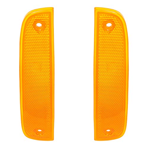 Brock Replacement Set Driver and Passenger Signal Side Marker Lights Compatible with 1997-2001 Cherokee 55055147 55055146