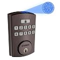 BRINKS Security Door Locks, High-Security Keyless Entry, Smart Electronic Door Lock with Deadbolt, Up to 50 Codes, Automatic Locking (Deadbolt, Tuscan Bronze)