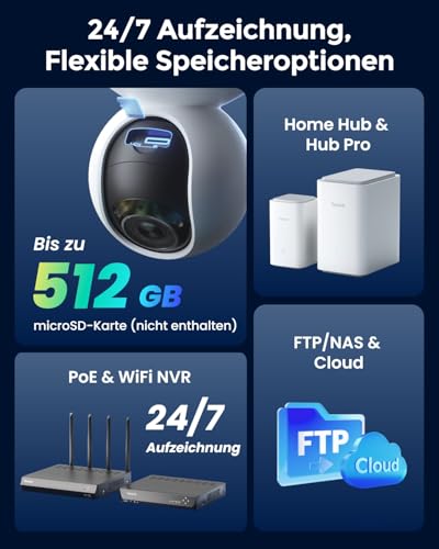 Reolink 2K 4MP Überwachungskamera Aussen WLAN Schwenkbar mit F1,0 Echtfarben-Nachtsicht, 2,4/5GHz Wi-Fi Außenkamera, WLAN Kamera Outdoor mit Videoüberwachung, Smart-Erkennung, Warnungen, E1 Outdoor CX 6