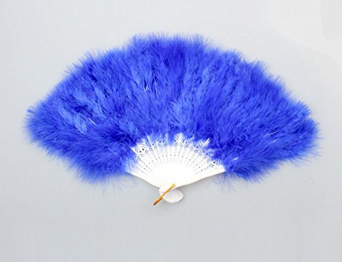 Charm.L Grace 20s Vintage Feather Fan Flapper Dance Roaring Gatsby Burlesque