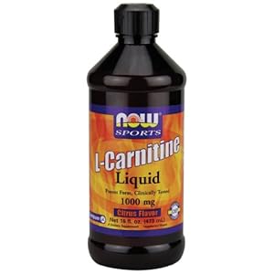 Now Foods L-Carnitine Liquid Citrus Flavor 1000 mg – 16 oz. 12 Pack
