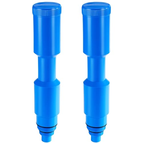 2 Packs 16.5 Inch Pool Skimmer Plug Skimmers Guard Winterization Plug for 1 1/2 and 2 Skimmers Threaded Ice Guard Kit Easy Antifreeze Filling Suitable for Above and In-ground Pool Skimmer Guards