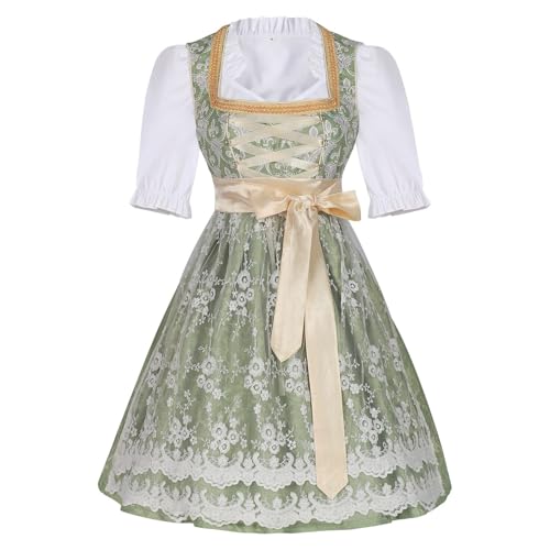 Robe traditionnelle bavaroise avec élégant tablier Dirndl amovible