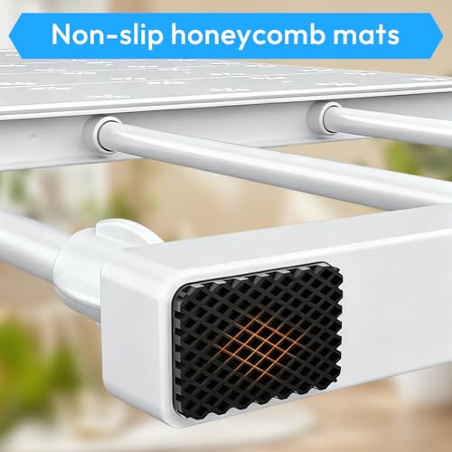 Verstellbare Regale für Schrank, 24cm Erweiterbare Schrankregal-Spannstange, Verstellbares Schrank-Aufbewahrungsorganisator-Regal, Garderobe-Spannregal für Küche, Badezimmer, Garderobe, Länge 38-60cm